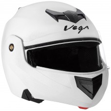 Deals, Discounts & Offers on Car & Bike Accessories - Vega Crux CRX-W-M Flip-up Helmet (White, M)