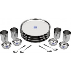 Deals, Discounts & Offers on Home Appliances - Bhalaria Pack of 16 Dinner Set  (Stainless Steel)