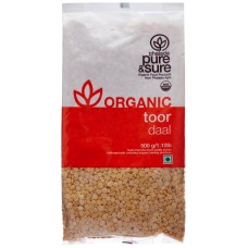 Deals, Discounts & Offers on Grocery & Gourmet Foods - Pure & Sure Organic Toor Dal, 500g