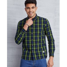 Deals, Discounts & Offers on Men Clothing - Metronaut Men Checkered Casual Green, Blue Shirt