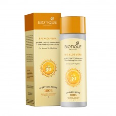Deals, Discounts & Offers on Personal Care Appliances - Biotique Bio Aloe Vera Face & Body Sun Lotion Spf 30 Uva/Uvb Sunscreen For Normal To Oily Skin In The Sun, 120ML