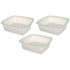 Deals, Discounts & Offers on Storage - Nayasa Plastic Basket Set, Set of 3, Green
