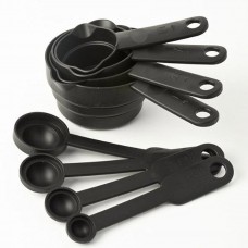 Deals, Discounts & Offers on Kitchen Applainces - Black 8 Pcs Baking Serving Cooking Measuring Spoon By Inovera