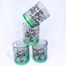 Deals, Discounts & Offers on Home & Kitchen - HotMuggs Green Tea Lovers Group Glass Mug Set