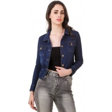 Deals, Discounts & Offers on Women Clothing - Clo Clu Full Sleeve Solid Women Denim Jacket