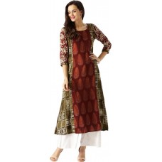 Deals, Discounts & Offers on Women Clothing - Libas Abstract Women's A-line Kurta  (Multicolor)