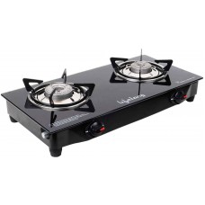 Deals, Discounts & Offers on Home & Kitchen - Lifelong LLGS09 Glass Top, 2 Burner Gas Stove