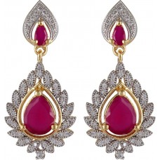 Deals, Discounts & Offers on Accessories - Moda Stella Red Blaze Brass Dangle Earring
