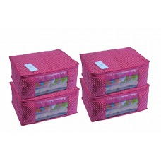 Deals, Discounts & Offers on Home Improvement - HomeStrap 4 Piece Cotton Saree Cover, Large, Pink