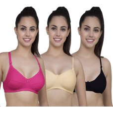 Deals, Discounts & Offers on Women Clothing - Yes Beauty Women's Full Coverage Non Padded Bra  (Multicolor)