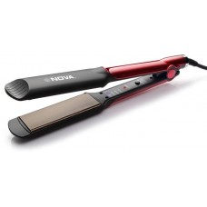 Deals, Discounts & Offers on Personal Care Appliances - Nova Temperature Control Professional NHS 870 Hair Straightener  (Black/Red)