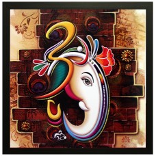 Deals, Discounts & Offers on Home Decor & Festive Needs - SAF 'Ganesha' Framed Painting (Wood, 30 cm x 3 cm x 30 cm)
