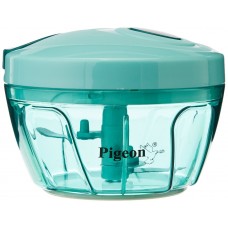Deals, Discounts & Offers on Kitchen Applainces - Pigeon New Handy Chopper with 3 Blades, Green