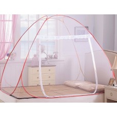 Deals, Discounts & Offers on Furniture - Classic Foldable Mosquito Net King size Double Bed With Free Saviours - (Orange)