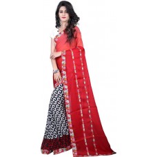 Deals, Discounts & Offers on Women Clothing - Glory Sarees Printed Daily Wear Georgette Saree  (Multicolor)