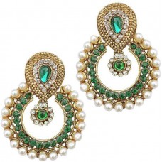 Deals, Discounts & Offers on Accessories - Jewels Guru Diva Style Pearl Alloy Chandbali Earring