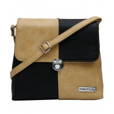 Deals, Discounts & Offers on Watches & Handbag - Fantosy women beige and black zoomy slingbag