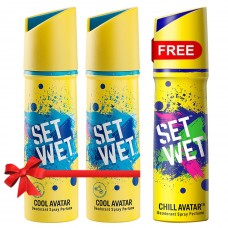 Deals, Discounts & Offers on Personal Care Appliances - Set Wet Cool Avatar Perfume Spray, 150ml (Pack of 2)