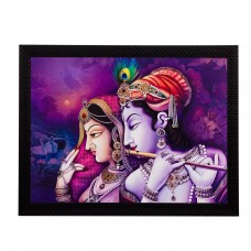 Deals, Discounts & Offers on Home Decor & Festive Needs - eCraftIndia Radha Krishna Matt Textured Framed UV Art Painting