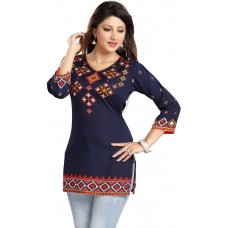 Deals, Discounts & Offers on Women Clothing - Meher Impex Casual 3/4th Sleeve Printed Women Multicolor Top