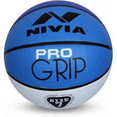 Deals, Discounts & Offers on Sports - Nivia Pro Grip Basketball - Size: 7  (Pack of 1, White, Blue)