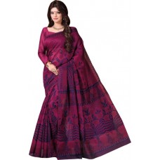 Deals, Discounts & Offers on Women Clothing - Roopkala Silks Printed Fashion Cotton Saree  (Maroon)
