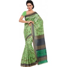 Deals, Discounts & Offers on Women Clothing - Sunaina Printed Bollywood Banarasi Silk Saree  (Multicolor)