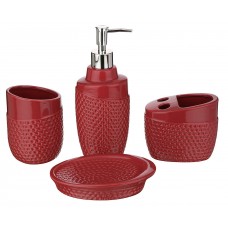 Deals, Discounts & Offers on Accessories - Miamour 4 Piece Ceramic Bathroom Accessories, Purple