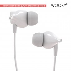 Deals, Discounts & Offers on Headphones - WOOKY® Beatz-Basic In-Ear Headphones with Mic (White)