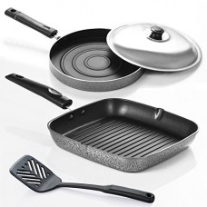 Deals, Discounts & Offers on Cookware - Sumeet Nonstick Funky 4 Combo Gift set 1 Grill Pan , 1 Pizza Pan 
