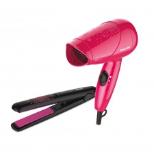 Deals, Discounts & Offers on Personal Care Appliances - Philips HP8643/46 Ms Fresher Philips Essential Dryer and Straightener (Pink/Black)