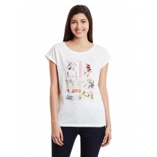 Deals, Discounts & Offers on Women Clothing - Sela Women's Abstract Print T-Shirt