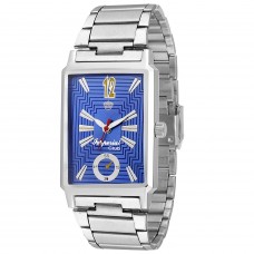 Deals, Discounts & Offers on Watches & Handbag - Imperial Club Men's Veteran Blue Rectangular Chrono Miniature Look Analog Watch