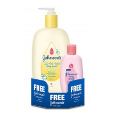 Deals, Discounts & Offers on Accessories - Johnson's Top to Toe Baby Wash (500ml) with Free Baby Lotion (100ml)