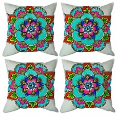 Deals, Discounts & Offers on Home & Kitchen - Rangoli design pattern designer cushion cover with filler 