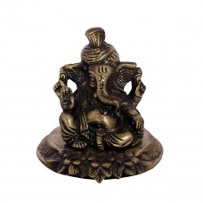 Deals, Discounts & Offers on Home Decor & Festive Needs - eCraftIndia Metal Pagdi Lord Ganesha on Flower