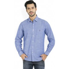 Deals, Discounts & Offers on Men Clothing - LP Louis Philippe Men's Solid Casual Blue Shirt