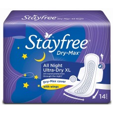 Deals, Discounts & Offers on Health & Personal Care - Stayfree Dry Max All Night Ultra Dry Napkins - 14 Pads (Extra Large)