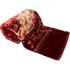 Deals, Discounts & Offers on Home Improvement - IndiStar Floral Double Blanket Maroon  (Mink Blanket, Blanket)