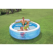 Deals, Discounts & Offers on Toys & Games - Intex Swim Centre Family Lounge Pool, Blue