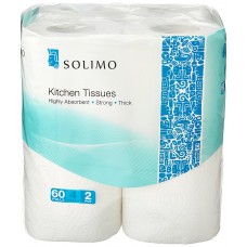 Deals, Discounts & Offers on Personal Care Appliances - Solimo 2 Ply Kitchen Towel Paper Roll - 4 Rolls (168 gm/roll)