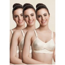 Deals, Discounts & Offers on Women Clothing - Libertina Beige Princess Non Padded Bra (Pack Of 3)