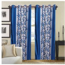 Deals, Discounts & Offers on Home & Kitchen - Ambience Leaf Eyelet Door Curtain (Pack of 2) 