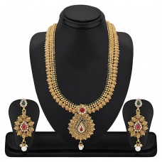 Deals, Discounts & Offers on Accessories - Apara Bridal Copper Long Rani Haram Haar Necklace Set 