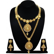 Deals, Discounts & Offers on Accessories - ARTS CHETAN Copper Jewel Set  (Gold, White)