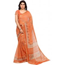 Deals, Discounts & Offers on Women Clothing - Nilesh Fab Printed Venkatagiri Cotton Saree  (Multicolor)