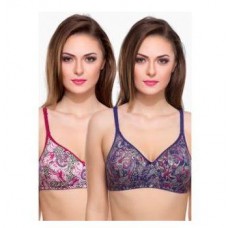 Deals, Discounts & Offers on Women Clothing - Women's Pack Of 2 Printed Bra