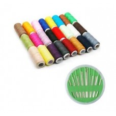 Deals, Discounts & Offers on Home Improvement - Free Needle Set with Reglox 24 Assorted Colour Polyester Sewing Threads