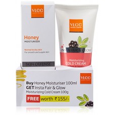 Deals, Discounts & Offers on Personal Care Appliances -  VLCC Honey Moisturizer, 100ml with Free Cold Cream, 100g