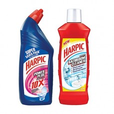 Deals, Discounts & Offers on Personal Care Appliances - Harpic All in 1 Powerplus - 1 L (Rose) with Harpic Bathroom Cleaner - 1 L (Lemon)